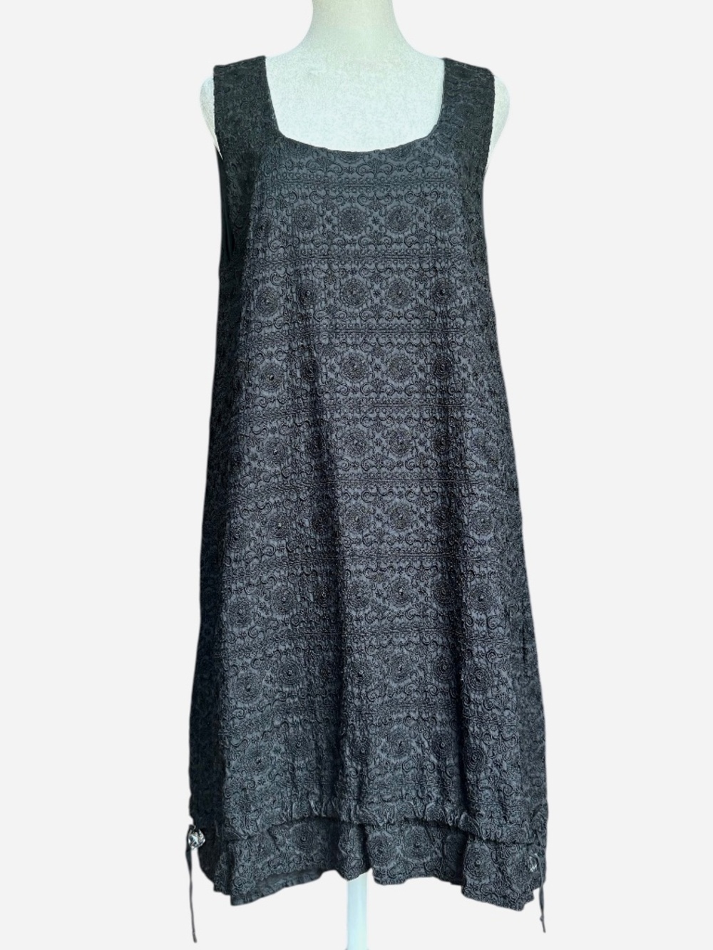 Pete & Greta Black Silk Dress Sz L